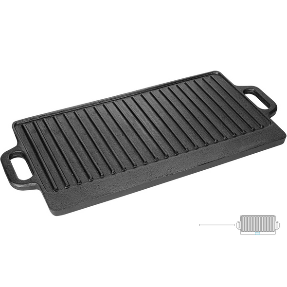 Grillplatte aus schwarzem Eisen